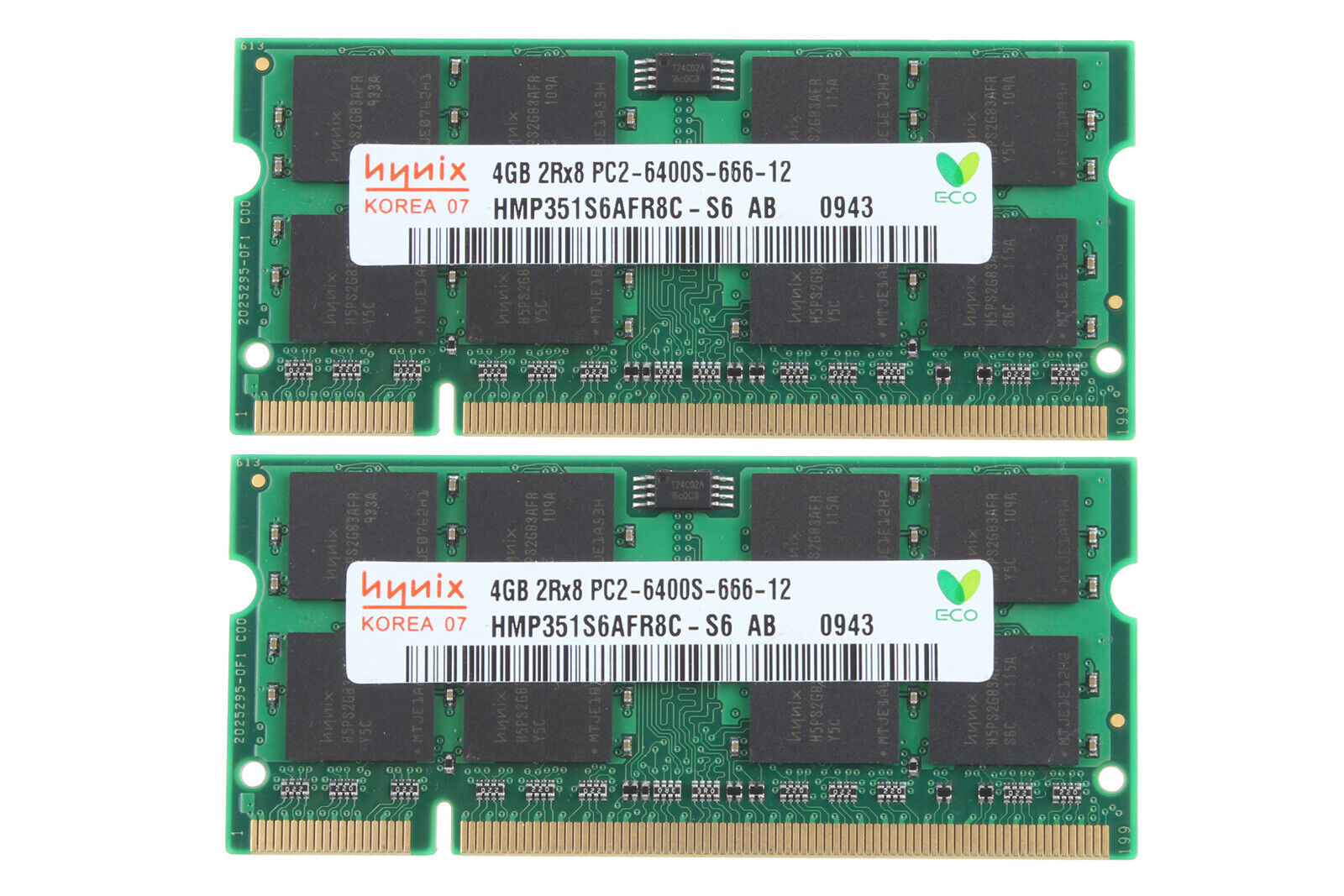Hynix 8GB KIT 2X 4GB 2RX8 PC2-6400S-666-12 RAM DDR2-800MHz SODIMM Laptop Memory