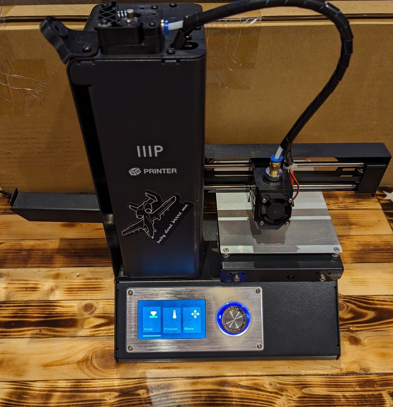 Monoprice MP Select Mini 3D Printer V2 E3D Edition (Black) USED, with glass bed