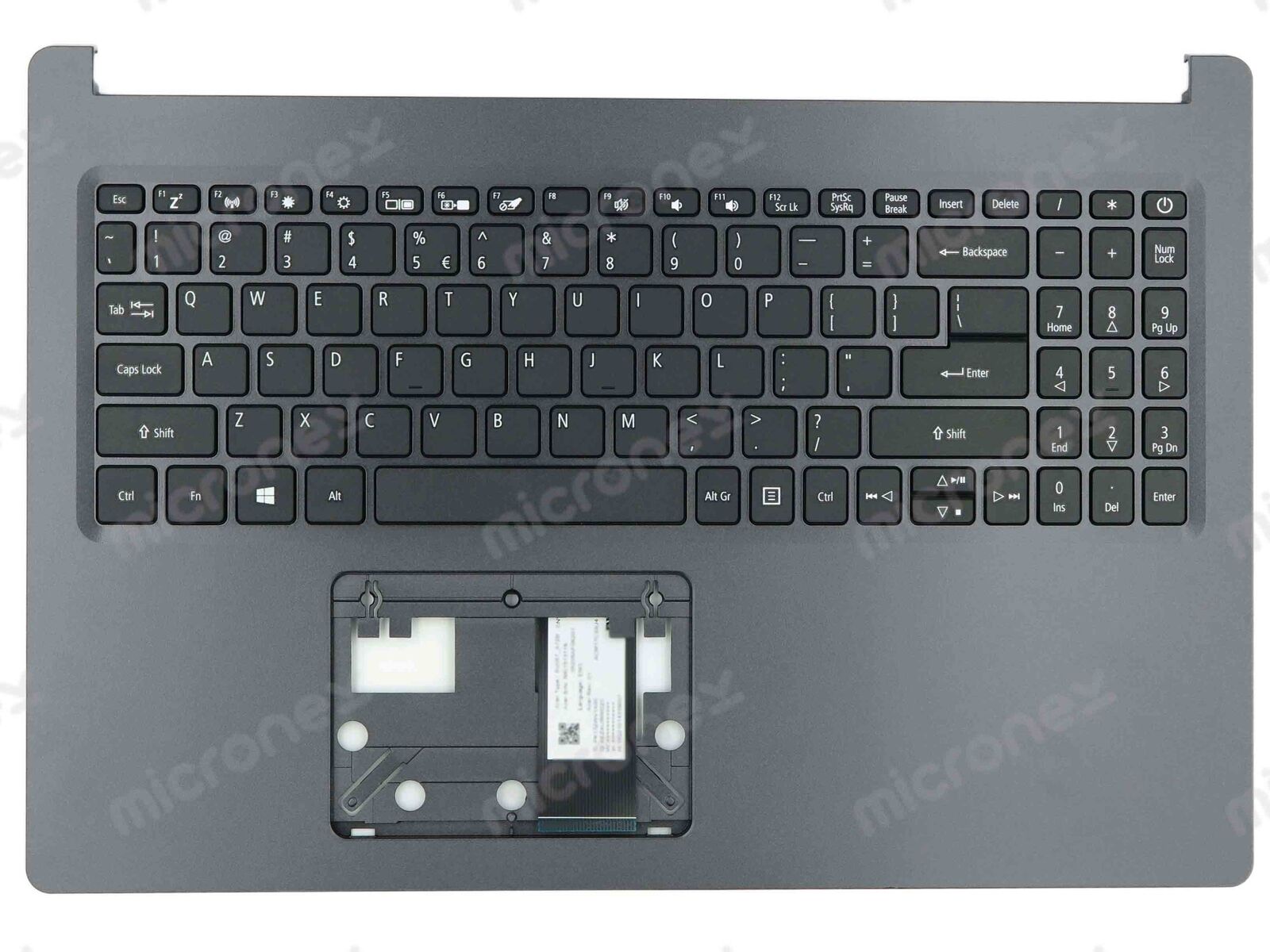 FOR Acer Aspire 5 A515-55 A515-55G Palmrest Keyboard US-International