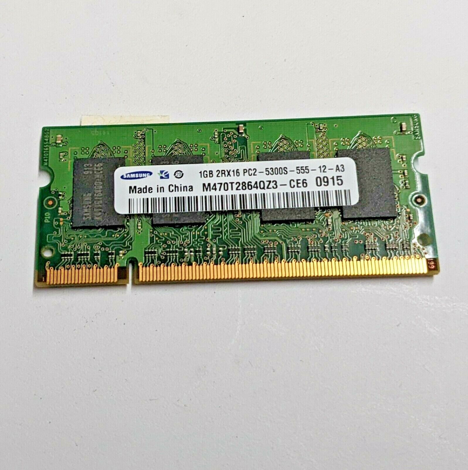 1GB Ram Samsung 2RX16 PC2-5300S-555-12-A3