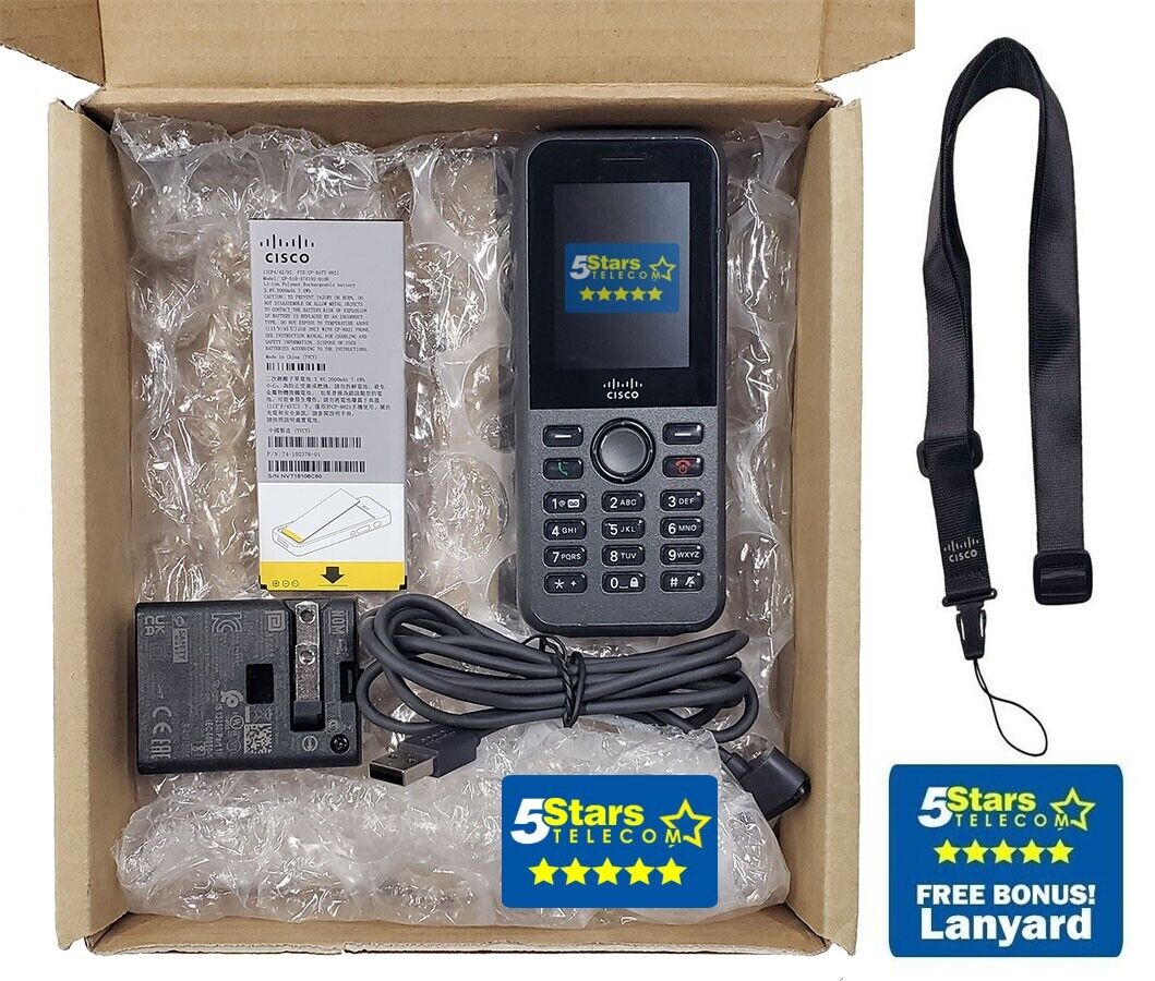 Cisco 8821 Wireless IP Phone w/Battery & Power Bundle  (CP-8821-K9-BUN) Grade A