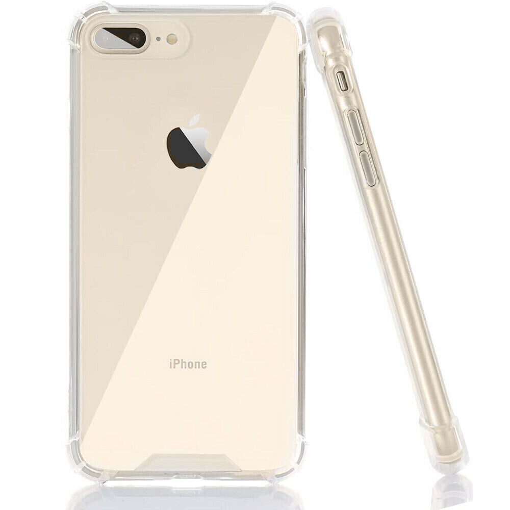 For Apple iPhone 8 Plus / 7 Plus Case Clear Hybrid Shockproof TPU Bumper Cover