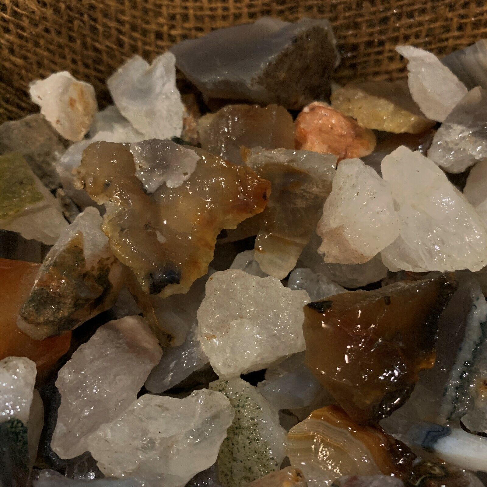 3000 Carat Lots of Brazilian Agate Rough - Plus a FREE Faceted Gemstone