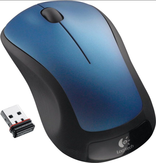 Logitech M310 Wireless Ambidextrous Optical Mouse, Peacock Blue (910-001917)