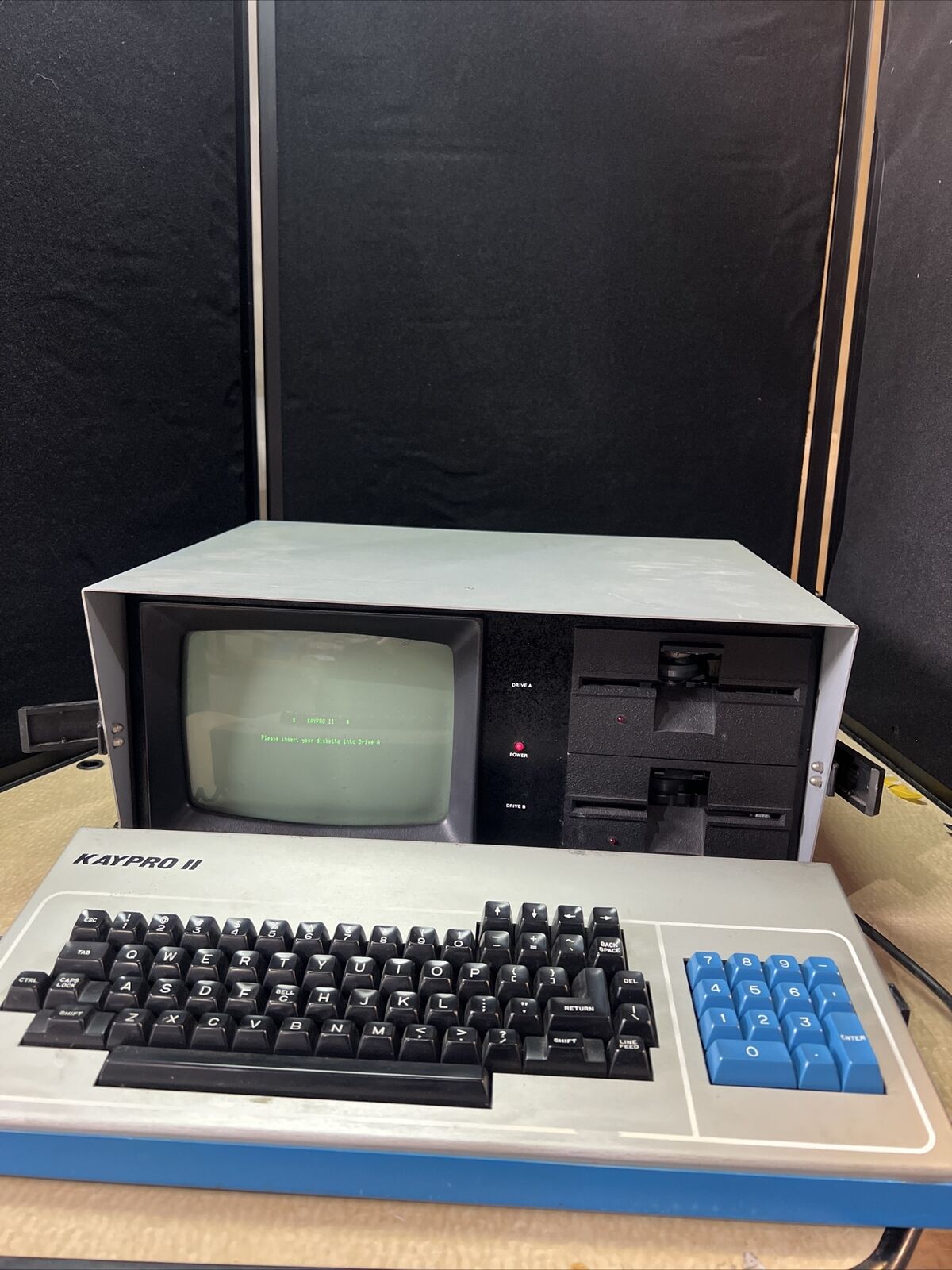 Vintage 1980s Kaypro II Portable Computer With Keyboard, Working