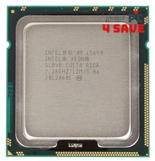 Intel Xeon L5640 2.13GHz 6-Core 12M LGA1366 Server CPU Processor SLBVD 60W