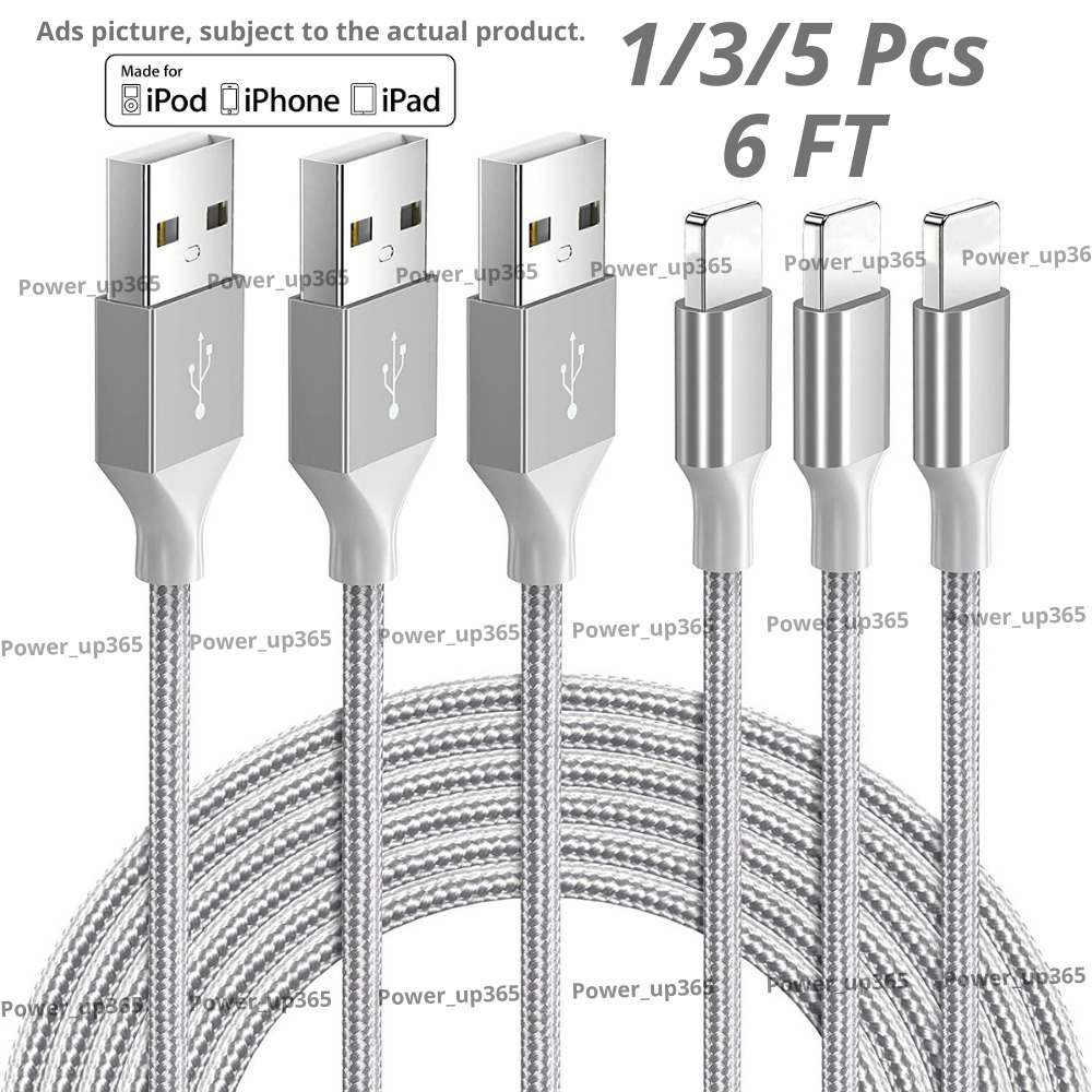 USB Charger Cable Heavy Duty 6FT For iPhone 6 7 8 XR X 11 12 13 14 Charging Cord