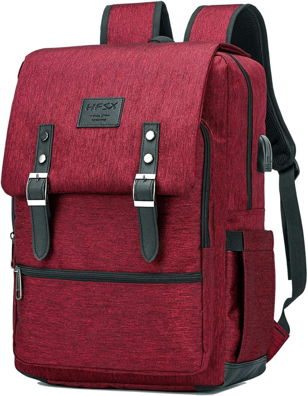 HFSX Vintage Backpack Anti Theft Laptop Men Women Business Travel... 