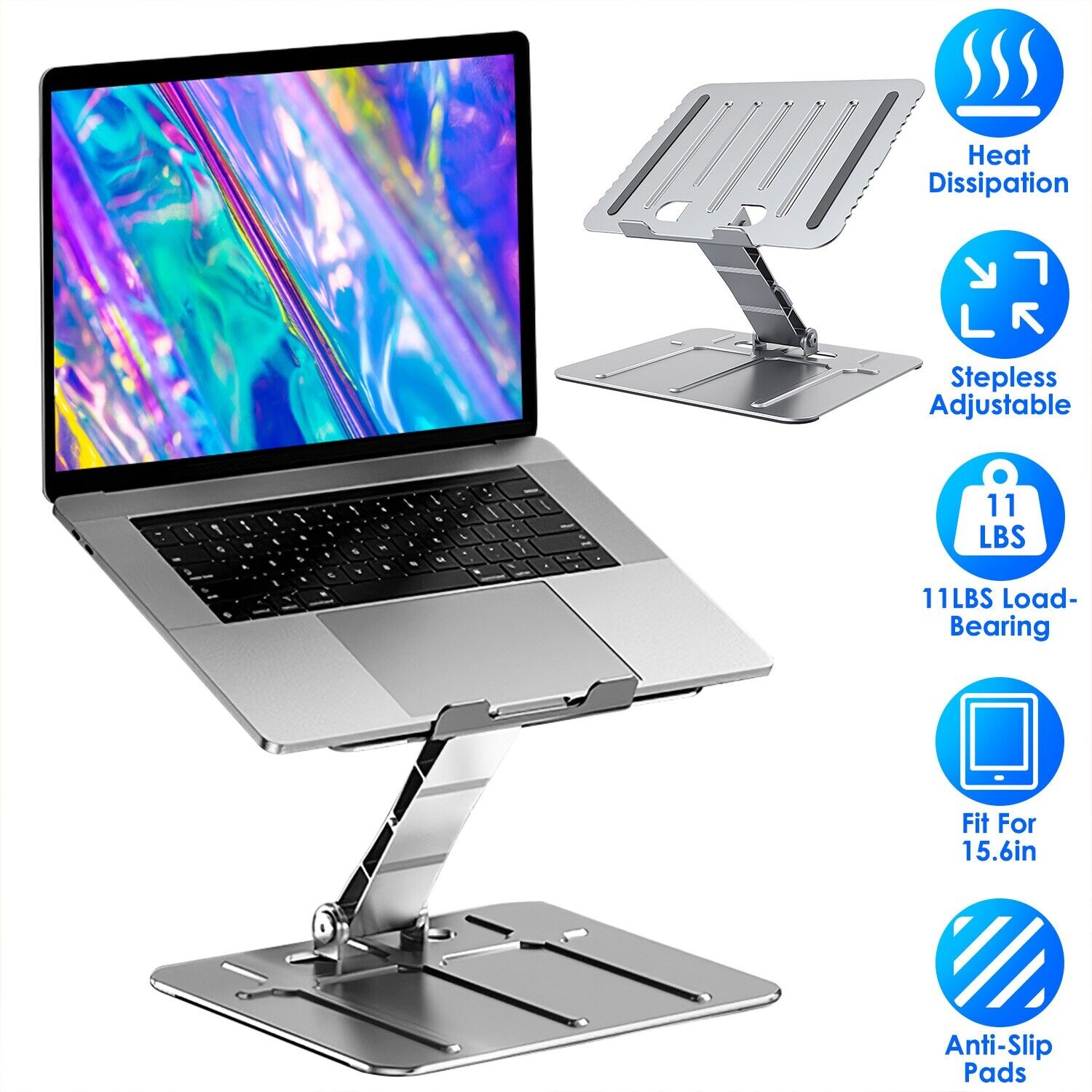 New Adjustable Foldable Laptop Stand Carbon Steel Notebook Riser Computer Holder