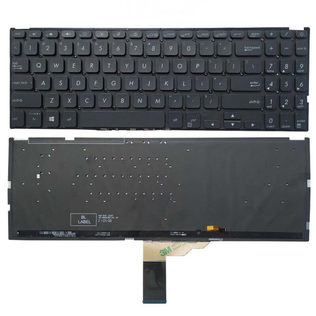 Keyboard for  ASUS F512 F512D F512DA F512F F512FA F512U Black Gray Silver US 
