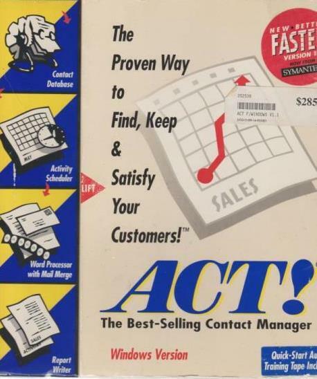 Act w/ Guide PC contact customer schedule manager database relation BIG BOX