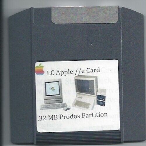 Macintosh LC Apple IIe card Zip 100 Boot Disk W/ 32 MB Prodos Partition System 7