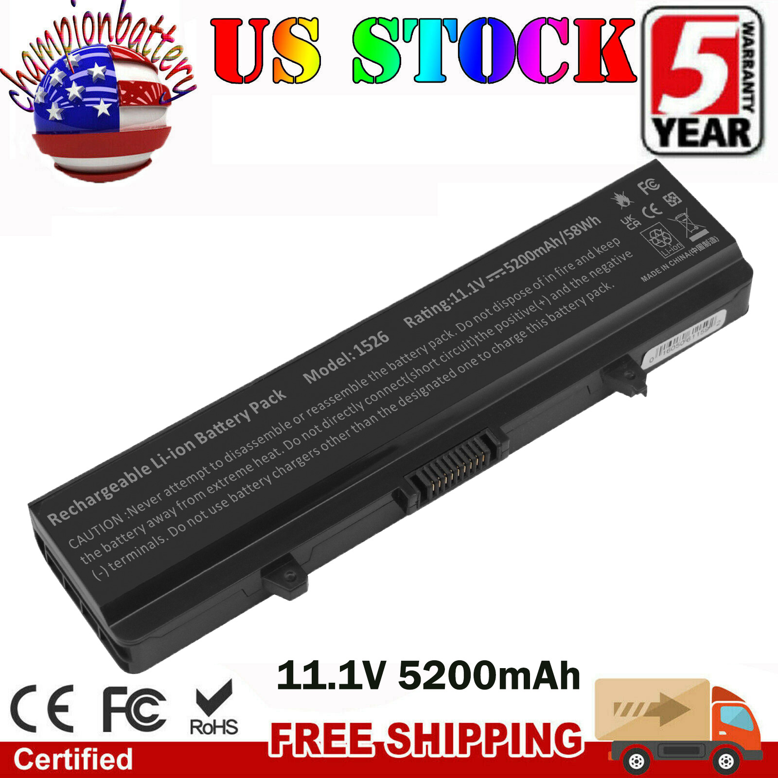 Lot Battery for Dell Inspiron 1526 1525 1545 1546 1750 1440 Pp29l Pp41l X284g