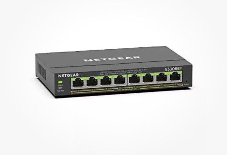 Netgear 8-Port Gigabit Ethernet PoE+ Smart Managed Plus Switch (gs308ep-100nas)