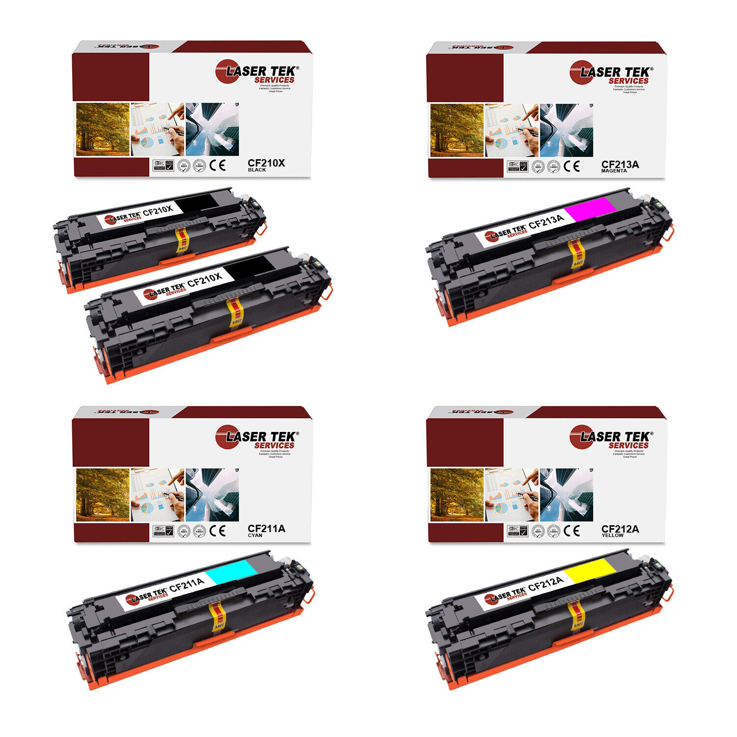5Pk LTS 131X B C M Y HY Compatible for HP LaserJet Pro 200 M251n M276n Toner