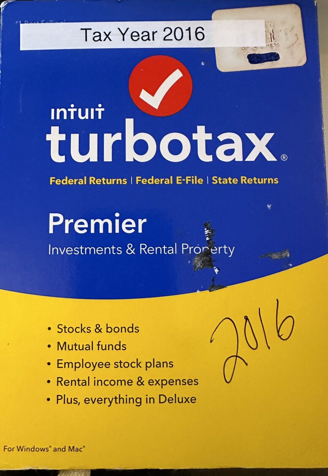Turbo Tax Back Tax Special 2016-2017-2018-2019