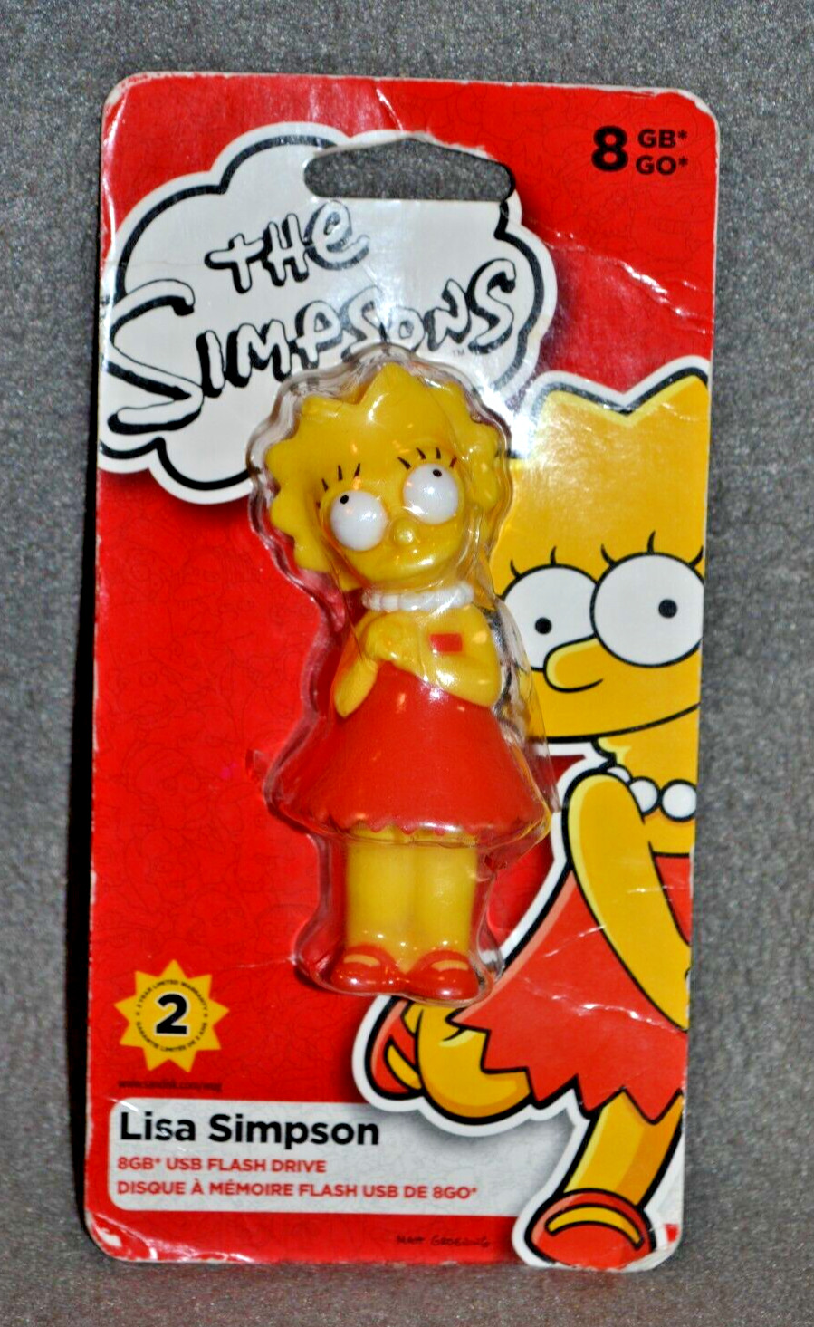 Lisa Simpson 8GB USB Flash Drive Memory Stick The Simpsons SanDisk NEW