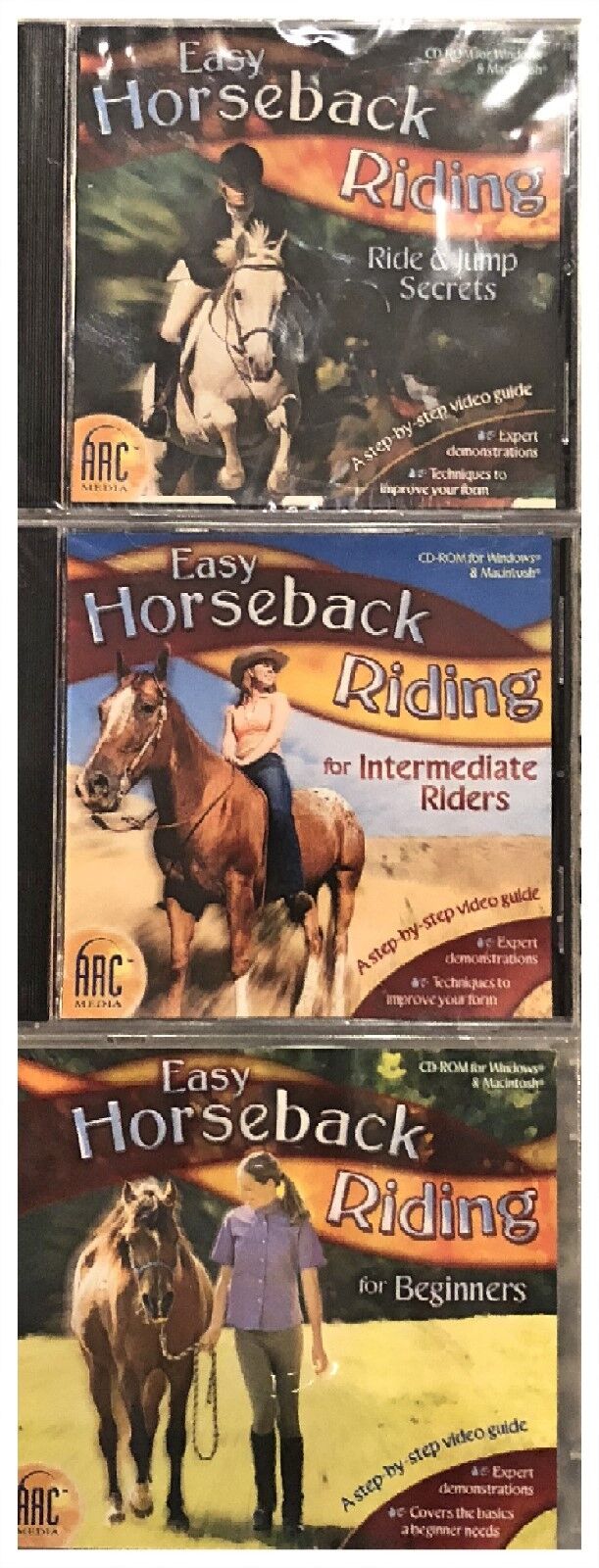 Easy Horseback Riding and Jumping Pc New 3 Titles Win10 8 7 XP