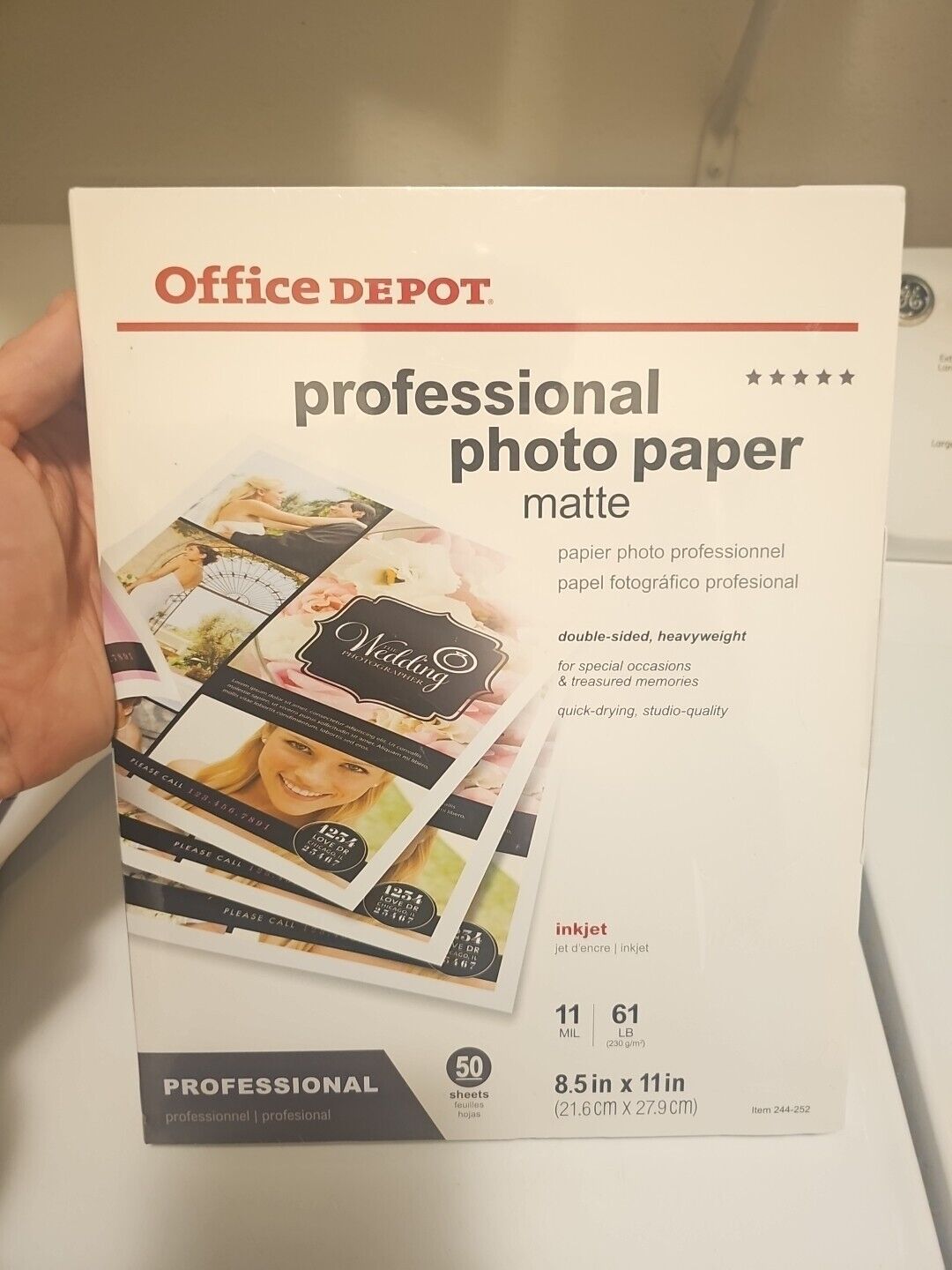 New Unopened Box-Office Depot Professional Matte Dbl. Sided Photo Paper-50 Shets