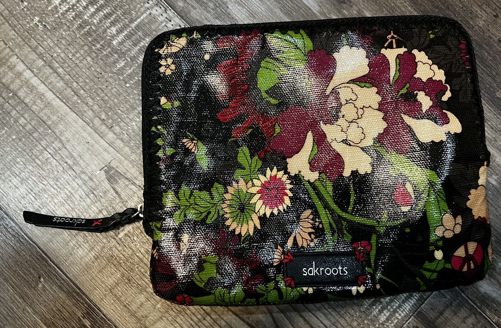 Sakroots Black Floral Universal Tablet / Ipad Sleeve Case