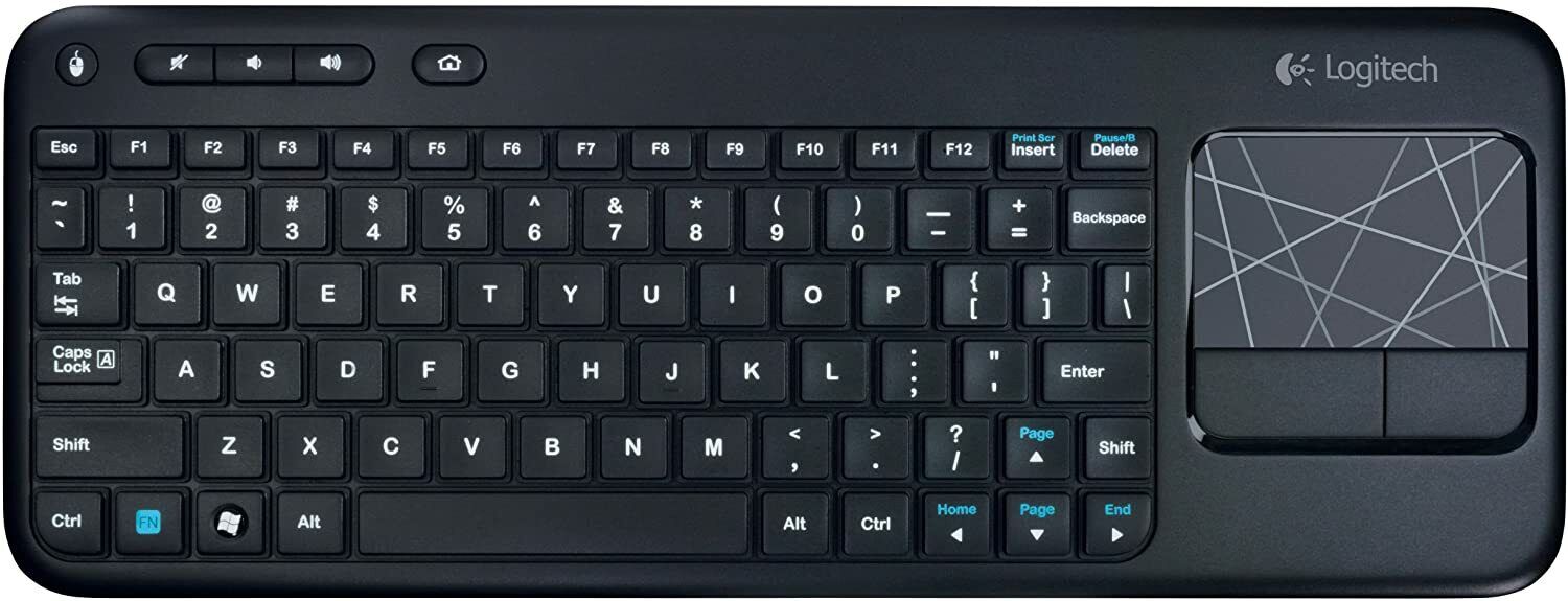Logitech K400 (920-003070) Wireless Keyboard Built-In Multi-Touch Touchpad NEW