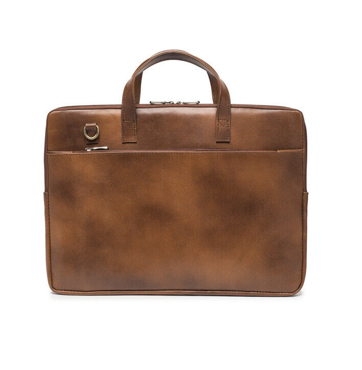 slim vintage Leather laptop bag