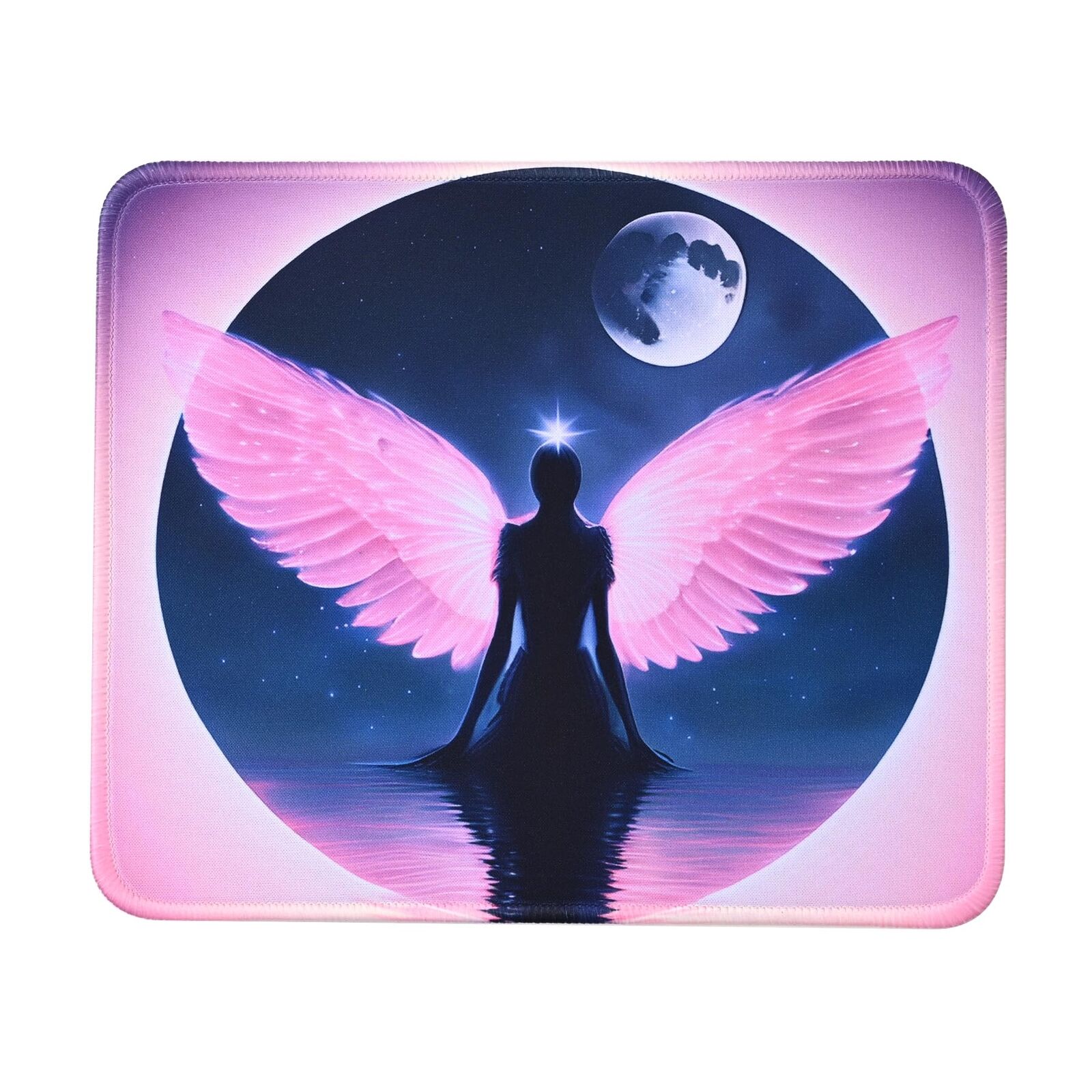 A Beautiful Angel Mouse Pad Pink Mouse PadNice Square Mousepad9.5 X 7.9 Inch ...