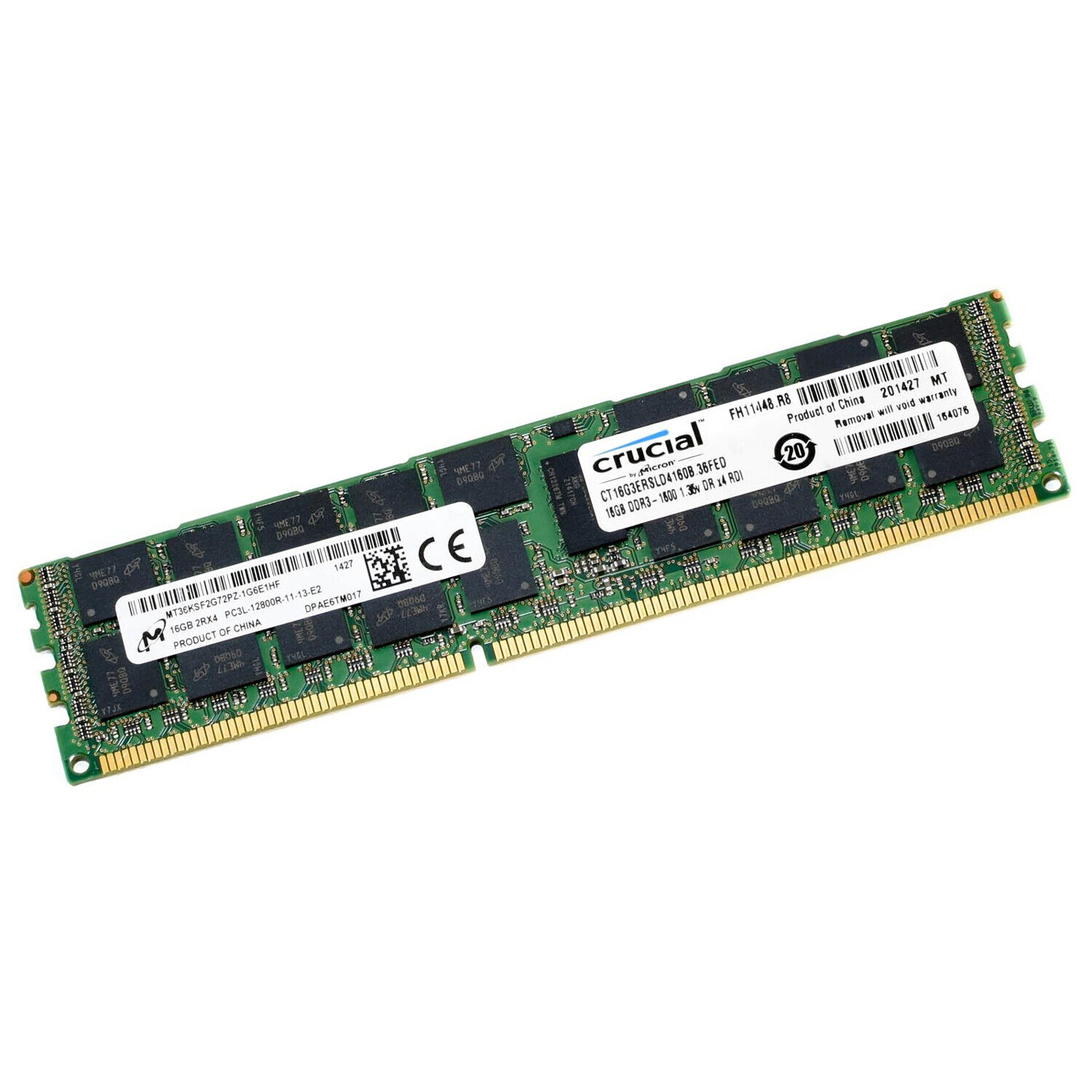 Crucial 16GB to 32GB DDR3L 1600MHz PC3L-12800 240-Pin REG Server 1.35V RAM LOT