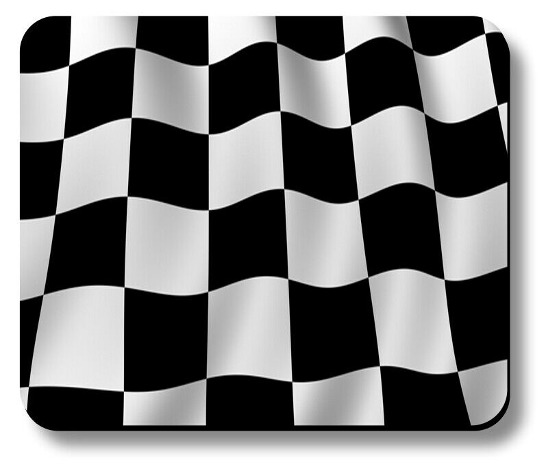 Mouse Pad Art Print Checkered Flag Design Pattern Non-Slip 1/8in or 1/4in Thick
