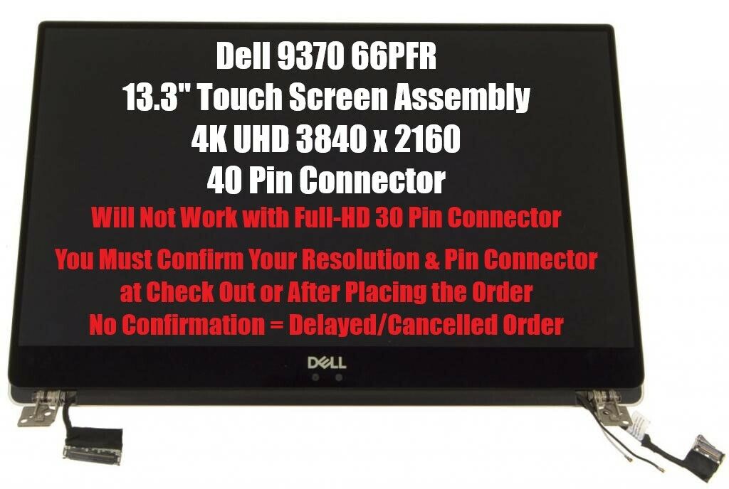 3D643 Touch screen LCD Assembly Dell XPS 13 9370 13.3\