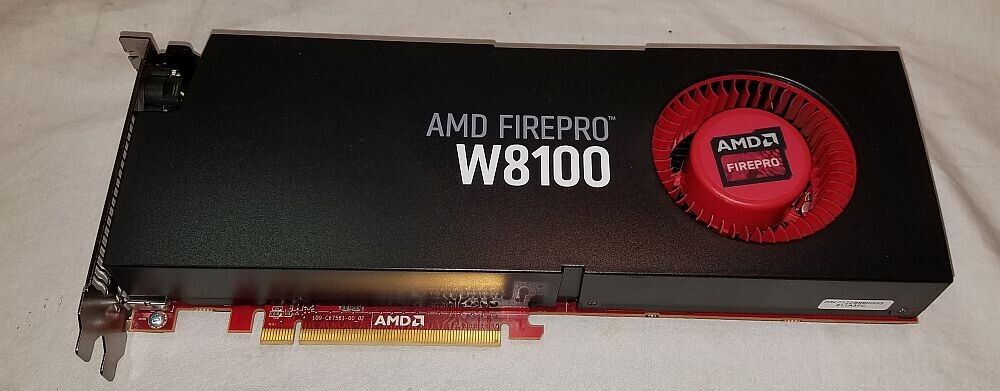 AMD FirePro W8100 8GB GDDR5 Workstation Graphics Card PCIe 3.0 x16 Used