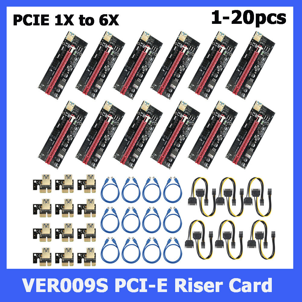 2FT VER009S PCI-E Riser Card PCIe 1x to 16x USB 3.0 Data Cable Bitcoin Wholesale