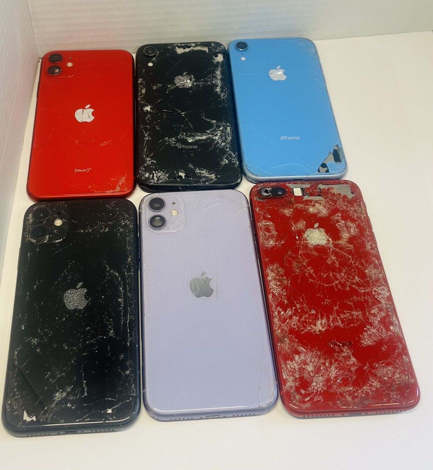 Lot of 6 Apple iPhones As-Is Repair Iphone Used Preowned Six Casing