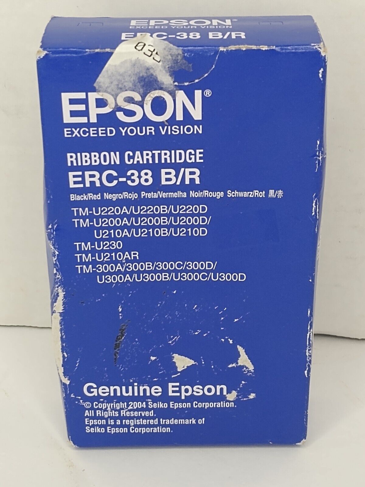 EPSON RIBBON CARTRIDGE #ERC-38 B/R - BLACK & RED - INK CARTRIDGE - Sealed