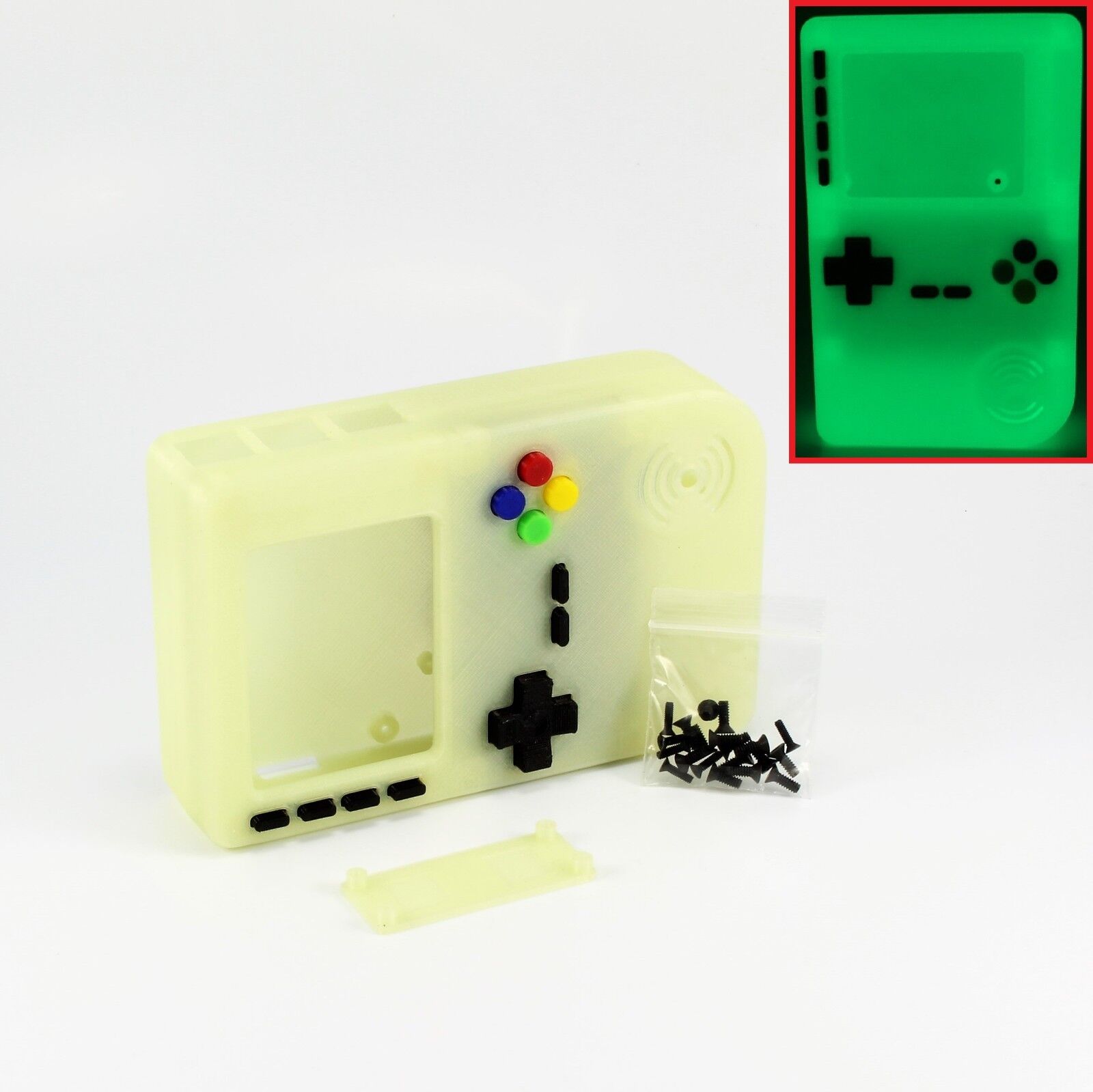 PiGRRL 2 GLOW GameBoy Case with Buttons & Screws for Raspberry Pi 2/3 Game Boy
