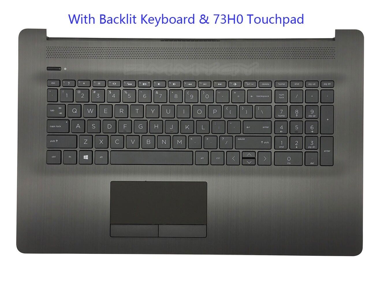 For HP 17BY 17-BY 17-CA Palmrest Backlit Keyboard Touchpad L22749-001 Gray