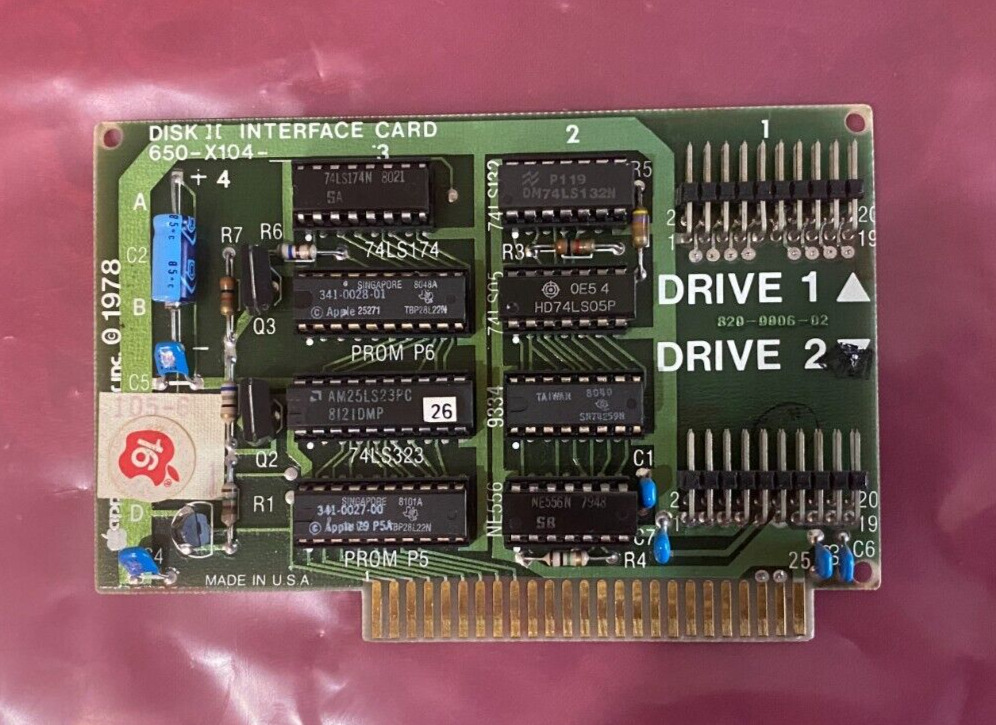 ✅ ⌘ Apple II Disk II Interface Card 650-X104- TESTED