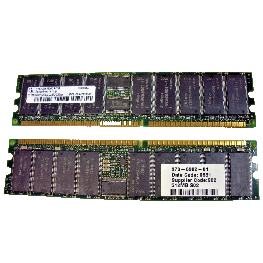 Sun X7603A 1GB (2x 512MB) Memory Kit 370-6202