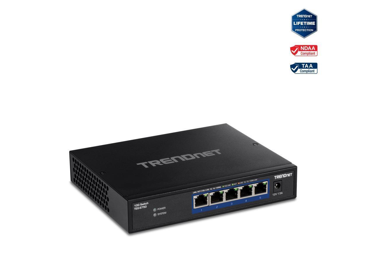 TRENDnet TEG-S750, 5-Port 10G Switch,