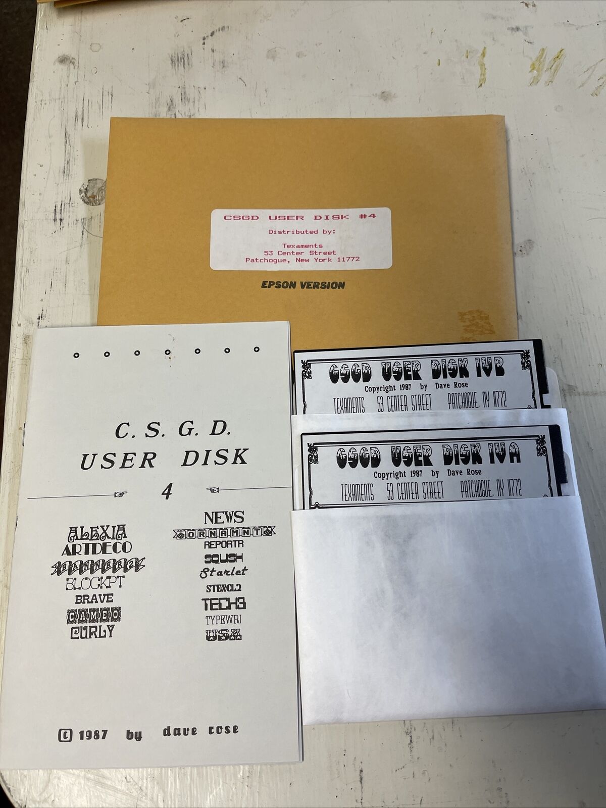 Rare CSGD User Disc #4 Texaments Epson Version New NOS Dave Rose 1987 Ti994a??