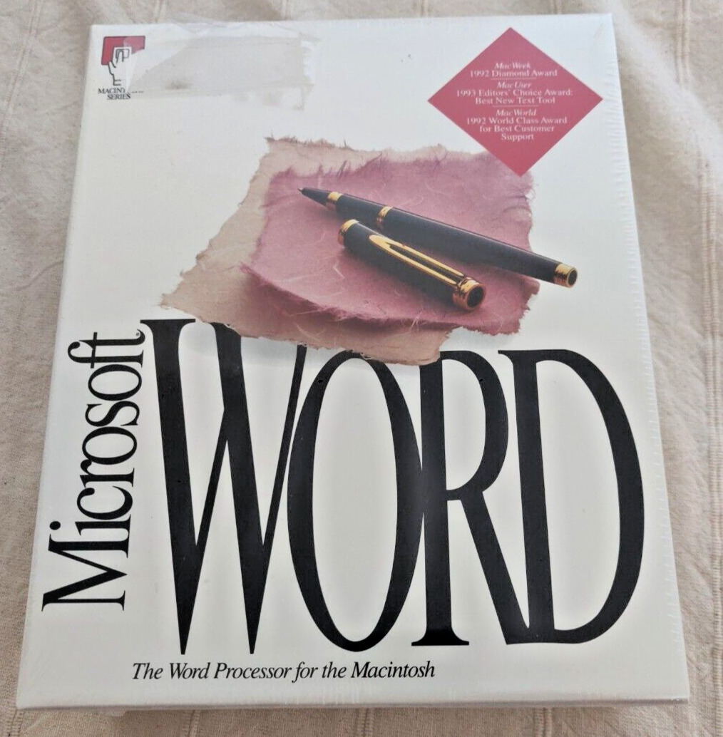 SEALED Vintage Microsoft Word 5.1 for Apple Macintosh 1993 Very Rare Promo Copy