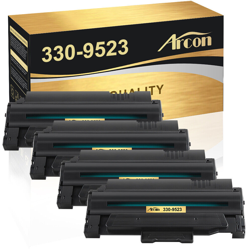 4 Pack Black Toner Cartridge Compatible With Dell 330-9523 1130 1130n 1133 1135N