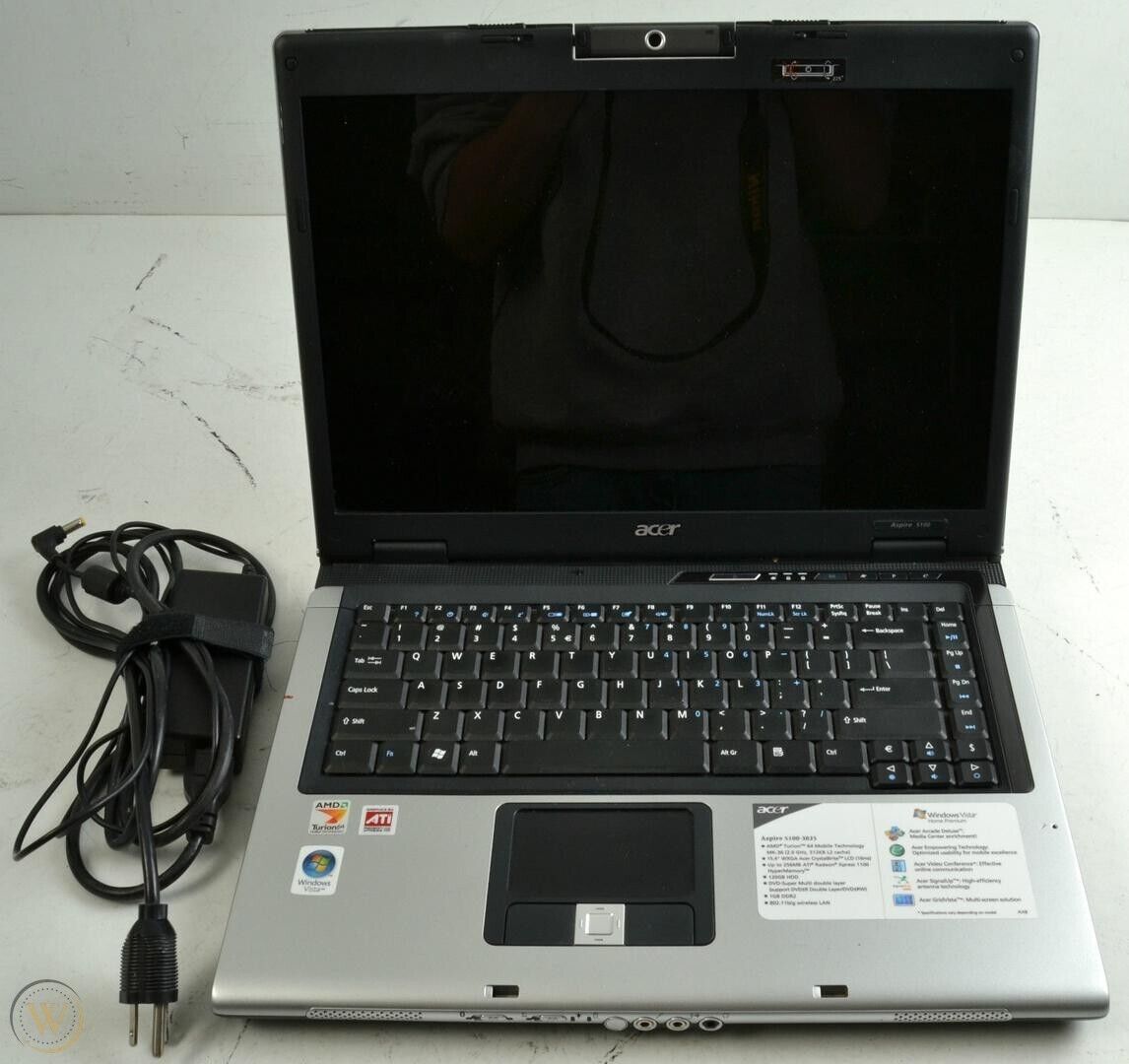 **NICE** Vintage Near Mint Condition Acer Aspire 5100-5011 Laptop. Still OEM HD