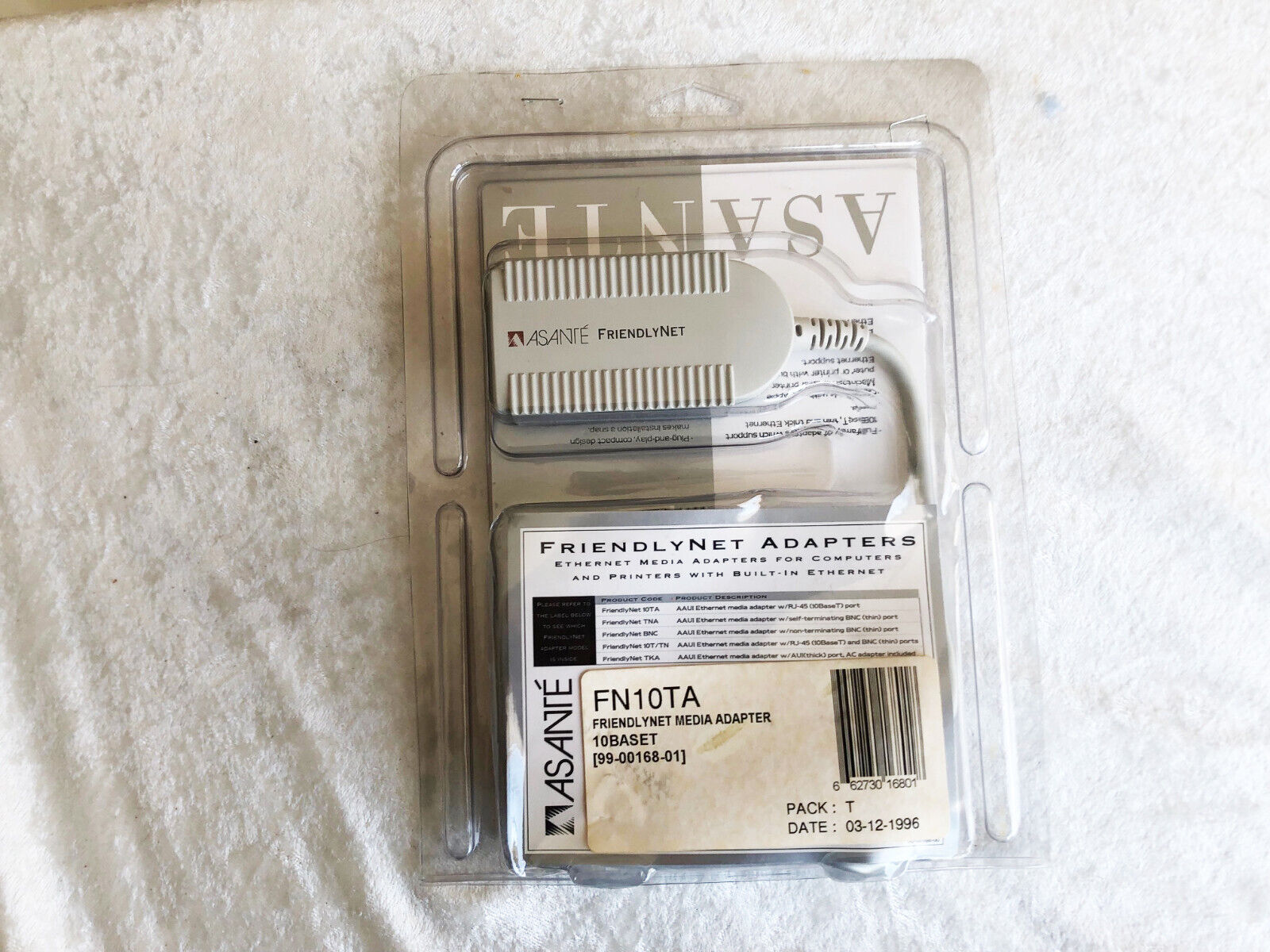 NEW SEALED Asante FN10TA 10BASE-T Adapter for Macintosh AAUI Ethernet Computers