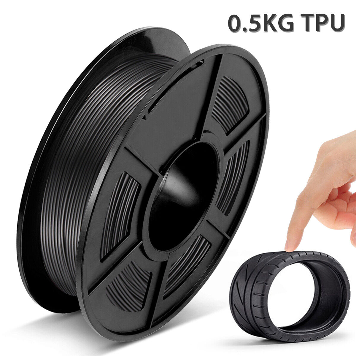 SUNLU 95A TPU 3D Printer Filament 1.75mm Flexible TPU 0.5KG/Spool +/-0.03mm Lot