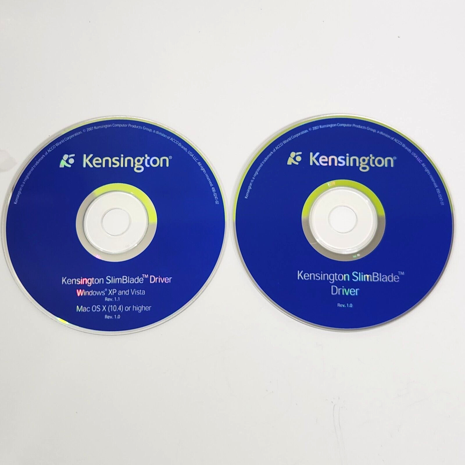 Vintage KENSINGTON SlimBlade Driver Windows XP Vista Macintosh OS X PC CD Set