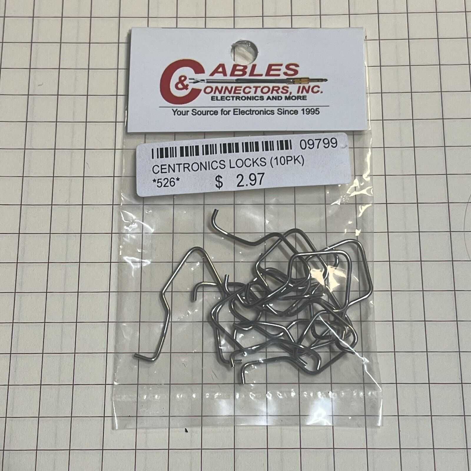 (10 Pack) Centronics Locking Clips NOS