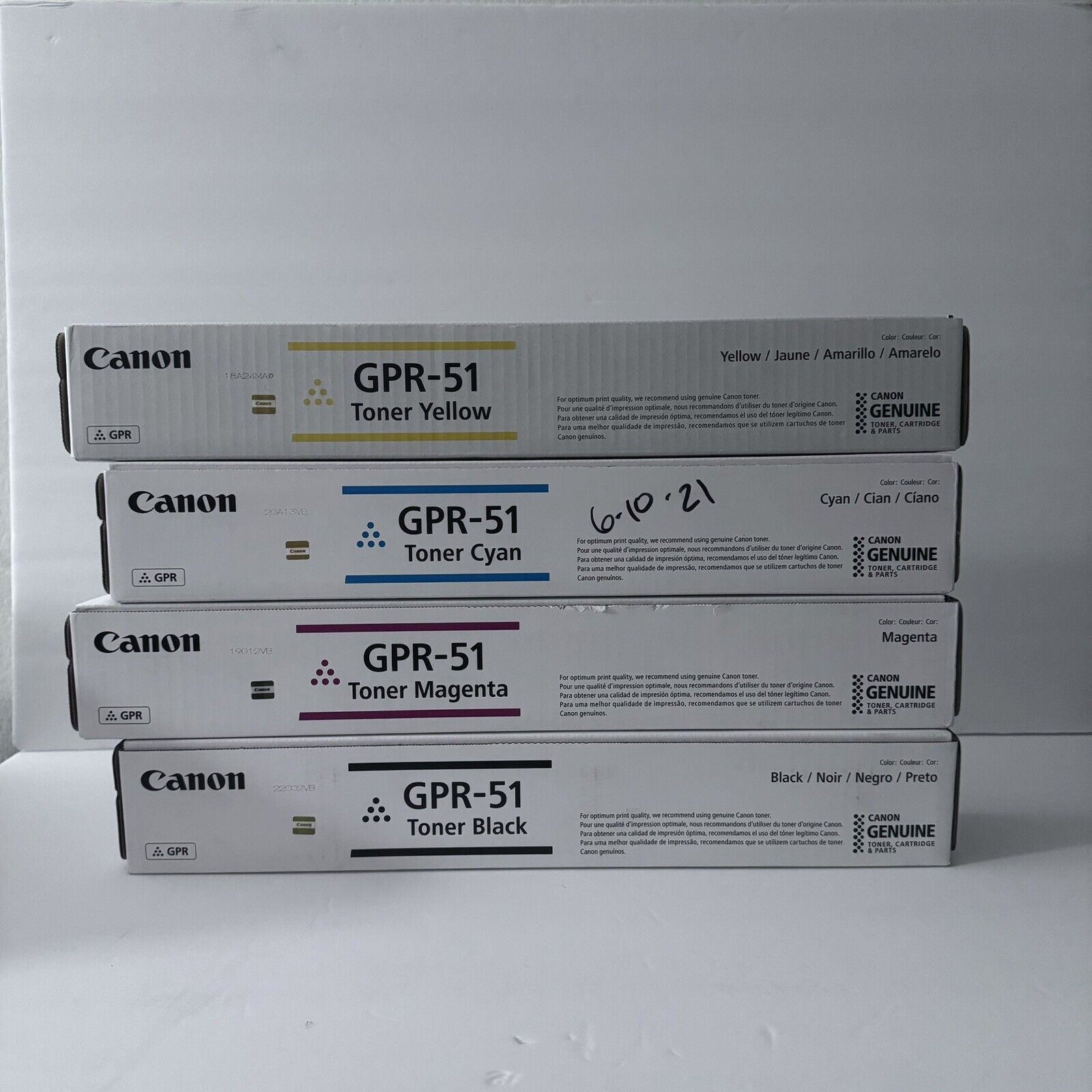 Genuine Canon GPR-51 SET Toner Cartridge Black Cyan Magenta Yellow