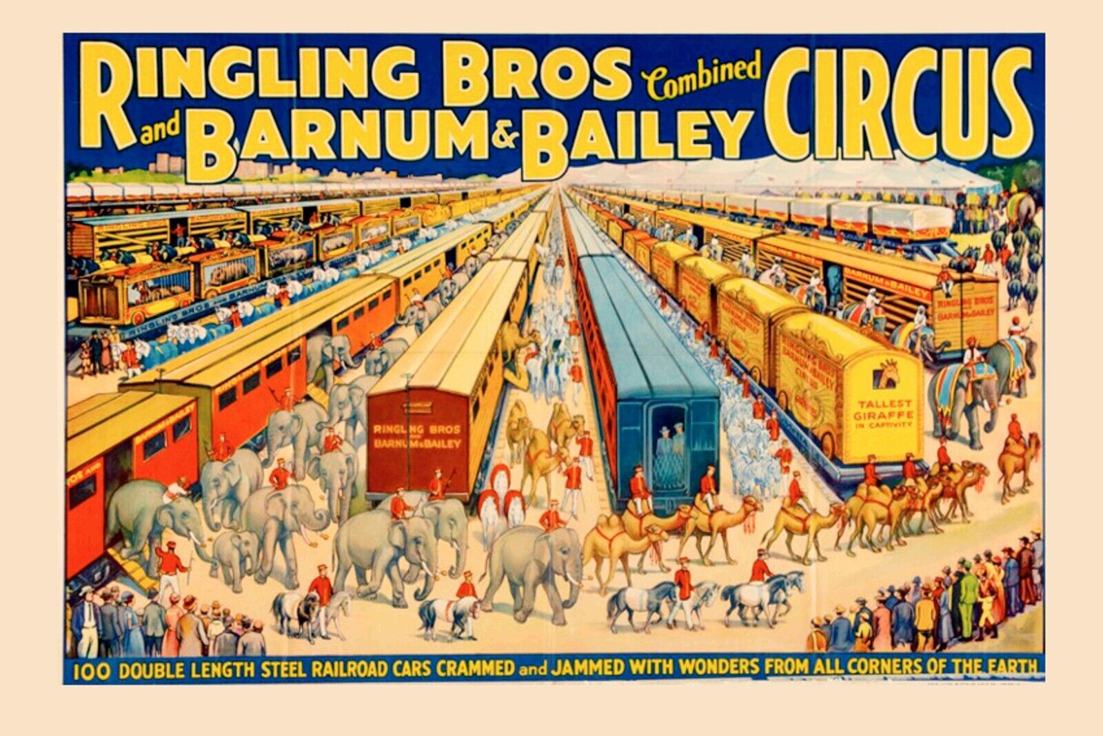 Ringling Brothers Circus  Train Mousepad 7 x 9 Vintage Photo mouse pad art