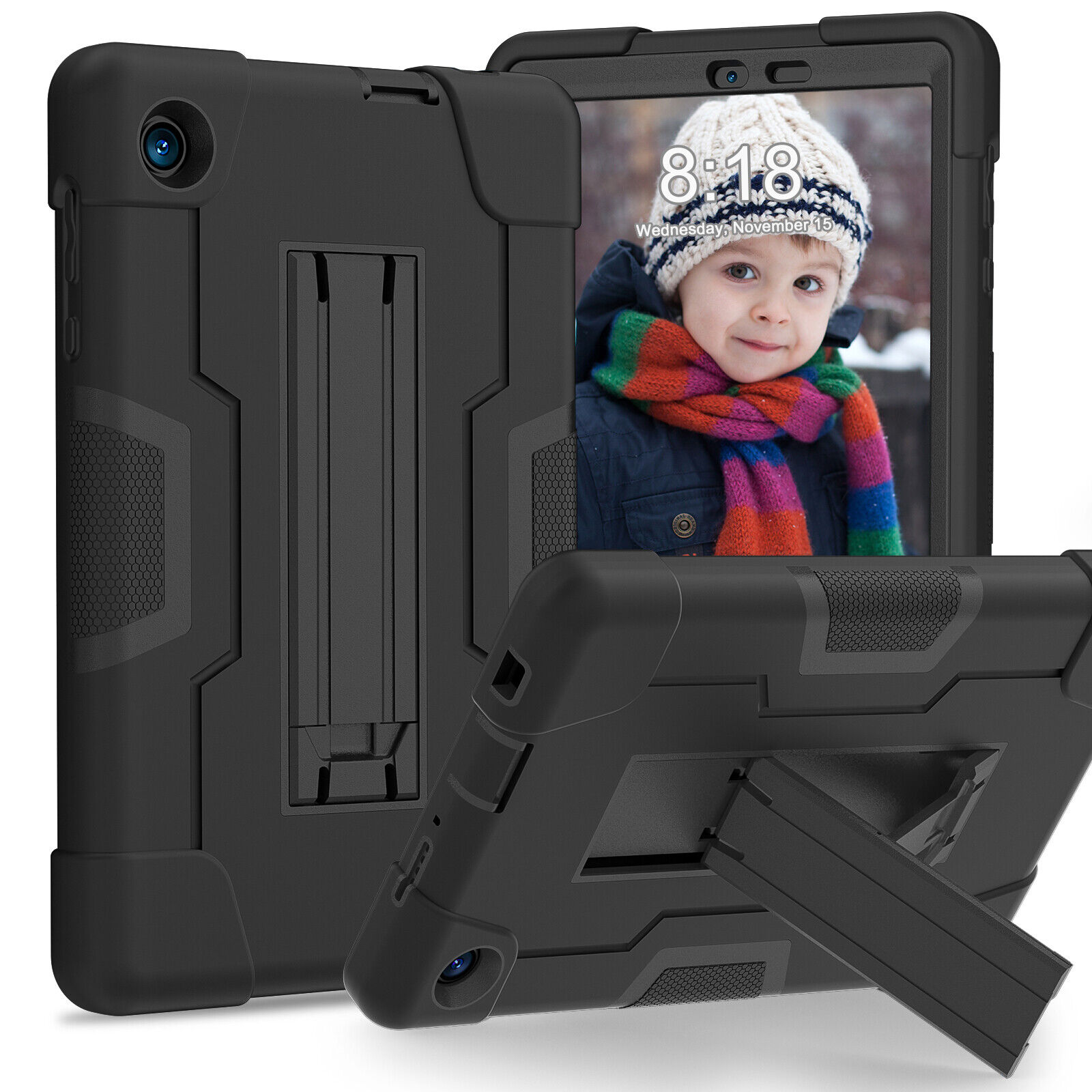 For TCL Tab 8 LE(9137W)/TCL Tab 8 WiFi(9132X) Shockproof Kids Hybrid Rugged Case